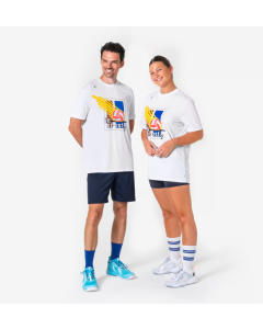 KIPSTA Damen/Herren Volleyball T-Shirt - Trainingsshirt weiß